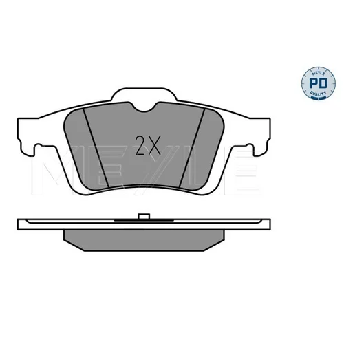 Sada brzdových platničiek kotúčovej brzdy MEYLE 025 241 3717/PD - obr. 2