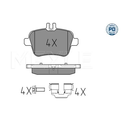 Sada brzdových platničiek kotúčovej brzdy MEYLE 025 248 4818/PD - obr. 1