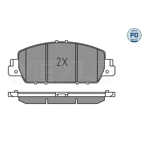Sada brzdových platničiek kotúčovej brzdy MEYLE 025 257 9216/PD - obr. 1