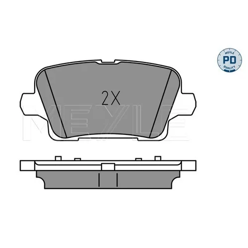 Sada brzdových platničiek kotúčovej brzdy MEYLE 025 221 2317/PD - obr. 1