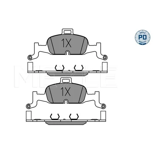 Sada brzdových platničiek kotúčovej brzdy MEYLE 025 224 0216/PD - obr. 1