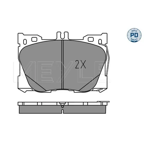 Sada brzdových platničiek kotúčovej brzdy MEYLE 025 225 8618/PD - obr. 2
