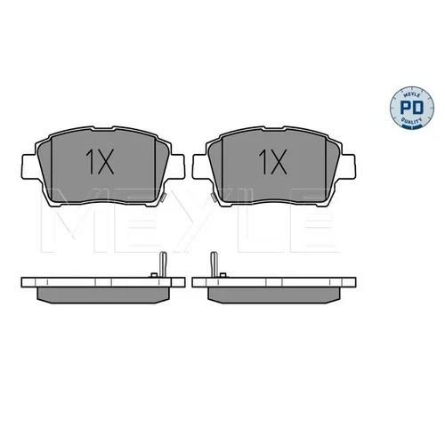 Sada brzdových platničiek kotúčovej brzdy MEYLE 025 235 1017/PD - obr. 1