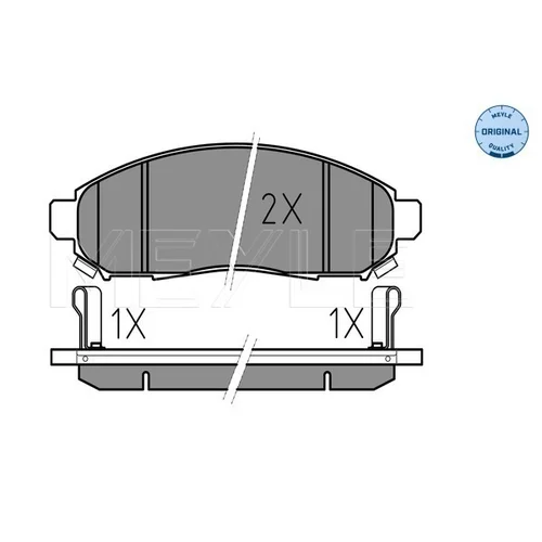 Sada brzdových platničiek kotúčovej brzdy MEYLE 025 242 2716/W - obr. 1