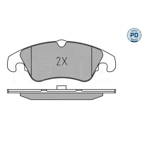 Sada brzdových platničiek kotúčovej brzdy MEYLE 025 247 4319/PD - obr. 2