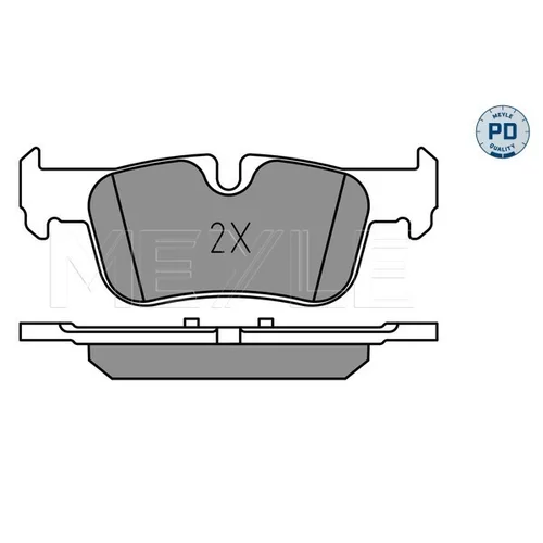 Sada brzdových platničiek kotúčovej brzdy MEYLE 025 253 3116/PD - obr. 2