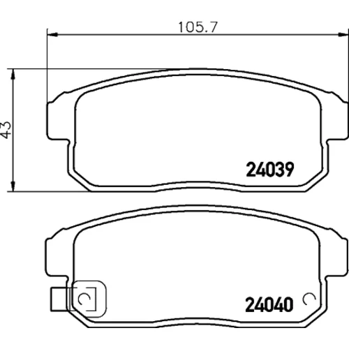 Sada brzdových platničiek kotúčovej brzdy MINTEX MDB2290