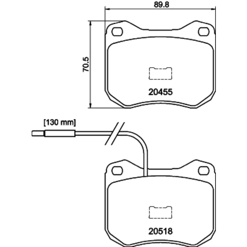 Sada brzdových platničiek kotúčovej brzdy MINTEX MDB1108