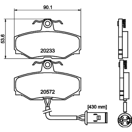 Sada brzdových platničiek kotúčovej brzdy MINTEX MGB412