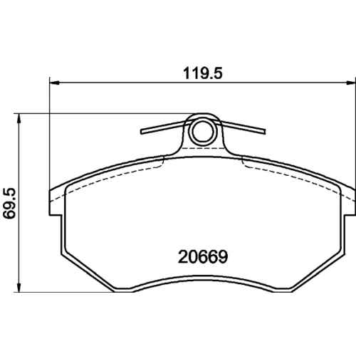 Sada brzdových platničiek kotúčovej brzdy MINTEX MDB3405