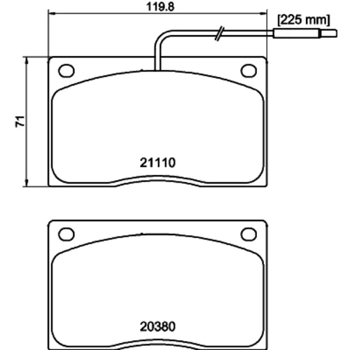 Sada brzdových platničiek kotúčovej brzdy MINTEX MGB443