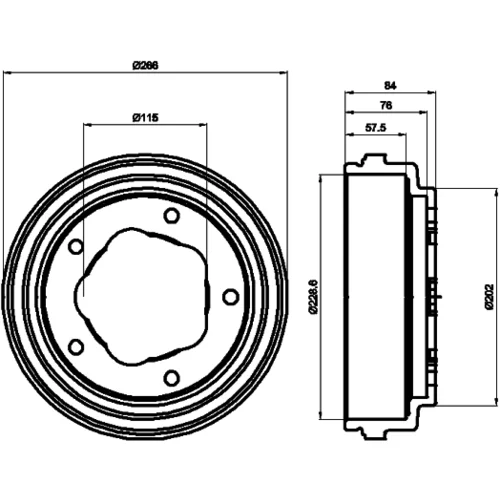 Brzdový bubon MINTEX MBD015