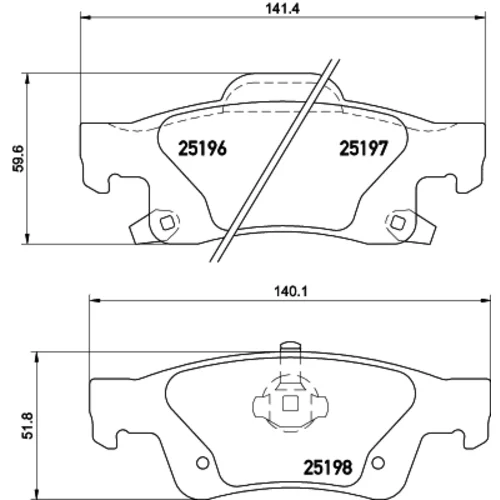 Sada brzdových platničiek kotúčovej brzdy MINTEX MDB3165