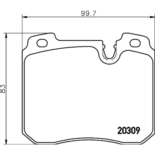 Sada brzdových platničiek kotúčovej brzdy MINTEX MDB1550