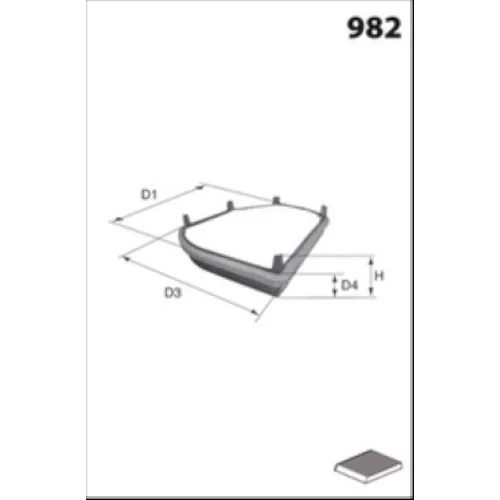 Filter vnútorného priestoru MISFAT HB129 - obr. 1