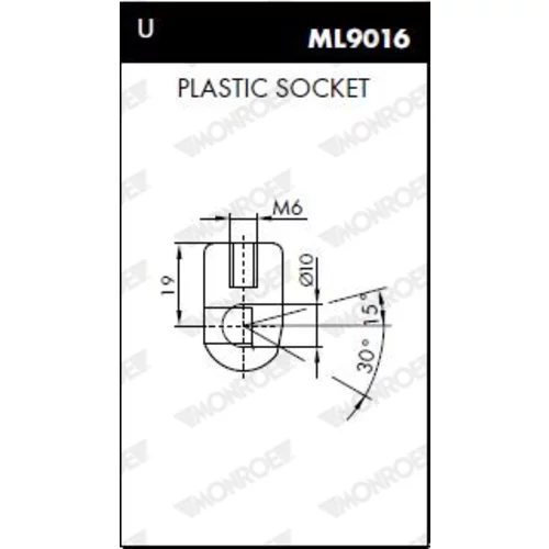 Plynová vzpera, kapota motora MONROE ML5457 - obr. 8