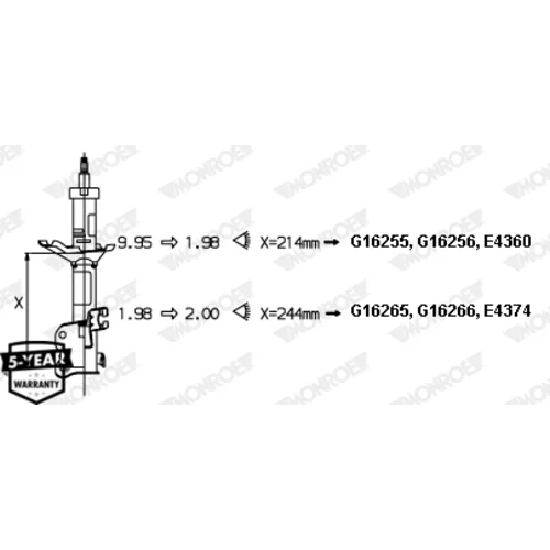 Tlmič pérovania MONROE G16255 - obr. 2