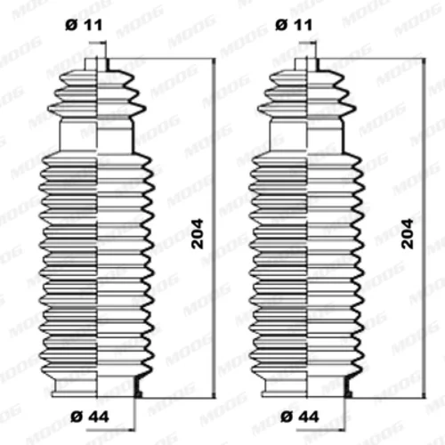 Manžeta riadenia - opravná sada MOOG K150044 - obr. 1