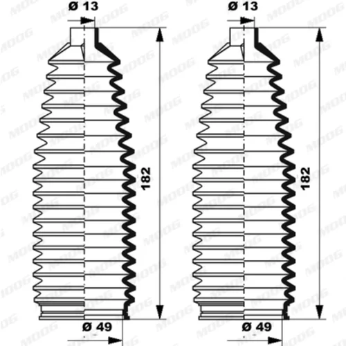 Manžeta riadenia - opravná sada MOOG K150236 - obr. 1