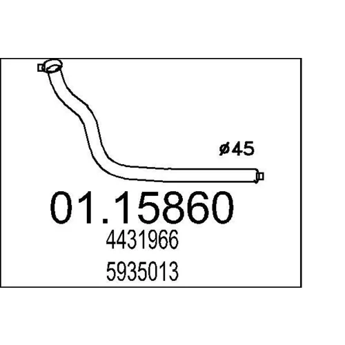 Výfukové potrubie MTS 01.15860