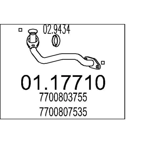 Výfukové potrubie MTS 01.17710