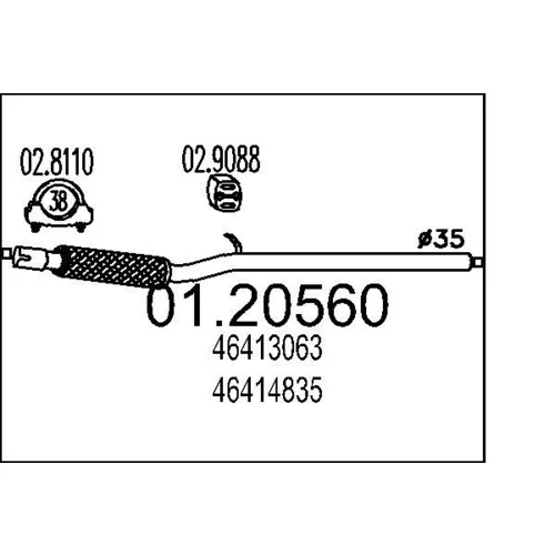 Výfukové potrubie MTS 01.20560
