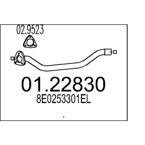 Výfukové potrubie MTS 01.22830