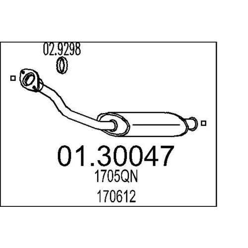 Predný tlmič výfuku 01.30047 /MTS/