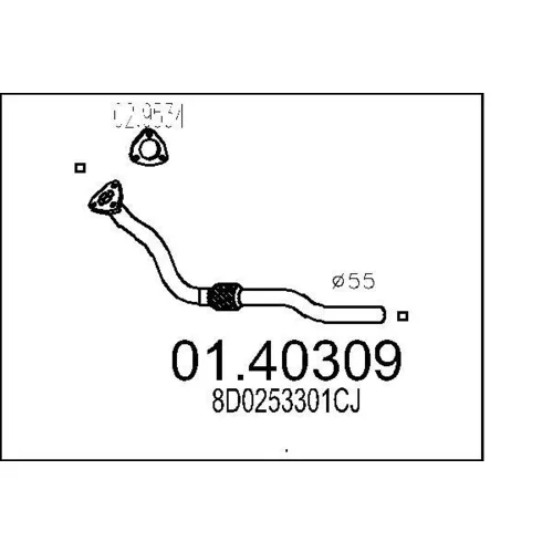 Výfukové potrubie MTS 01.40309
