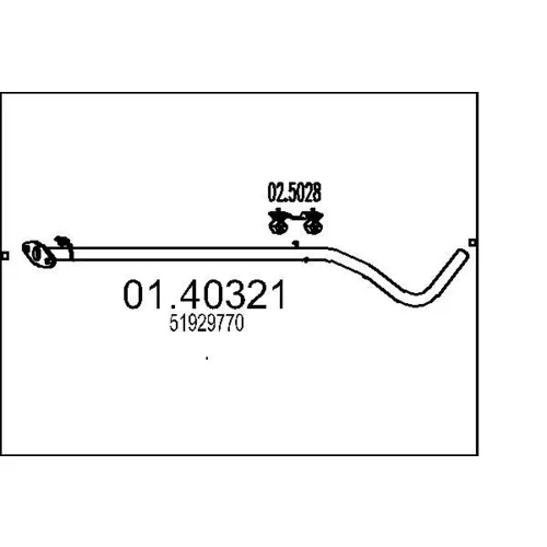 Výfukové potrubie MTS 01.40321