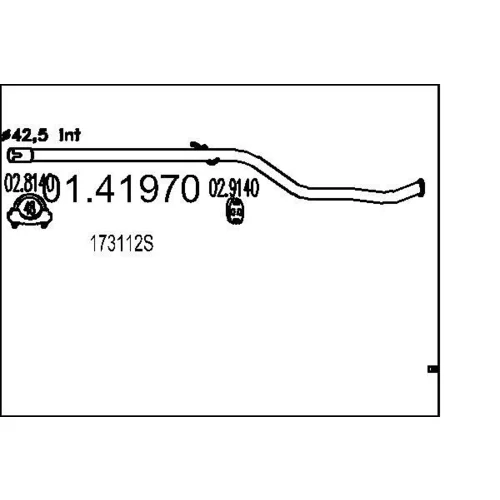 Výfukové potrubie MTS 01.41970