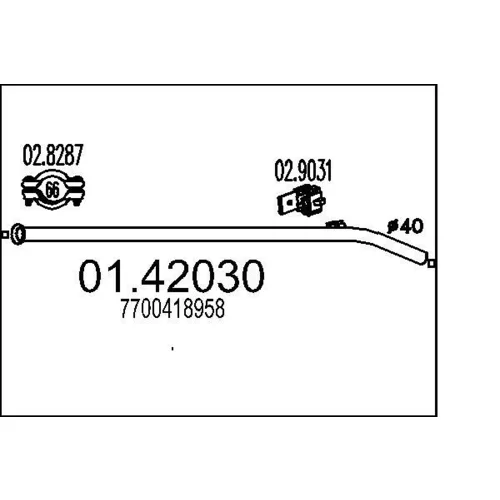 Výfukové potrubie MTS 01.42030
