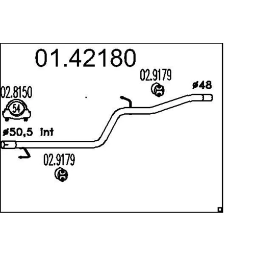 Výfukové potrubie MTS 01.42180