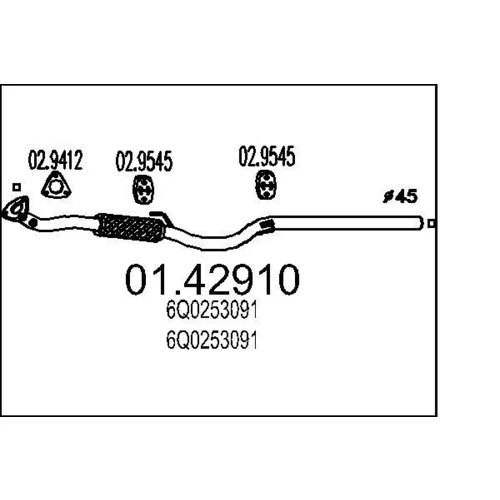 Výfukové potrubie MTS 01.42910