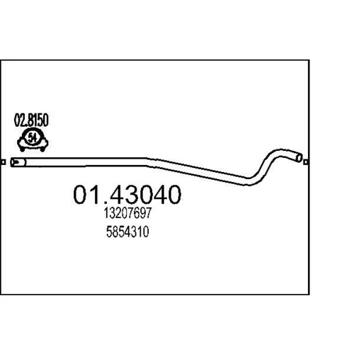 Výfukové potrubie MTS 01.43040