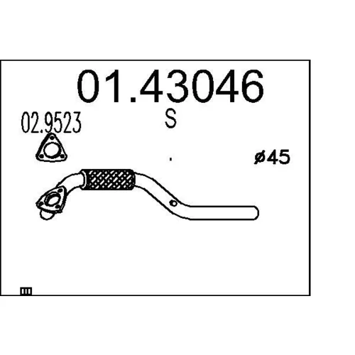 Výfukové potrubie 01.43046 /MTS/