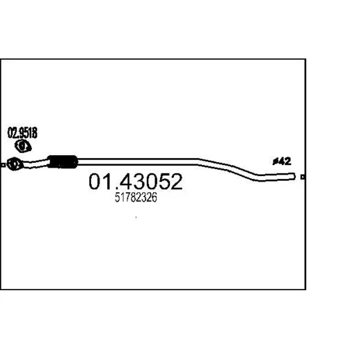 Výfukové potrubie MTS 01.43052