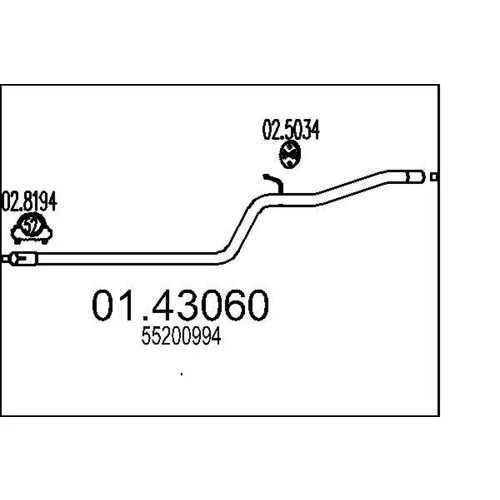 Výfukové potrubie MTS 01.43060