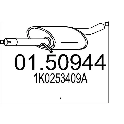 Stredný tlmič výfuku MTS 01.50944