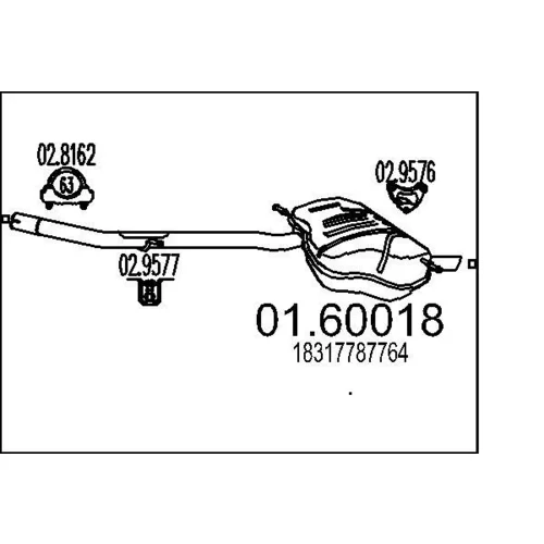 Koncový tlmič výfuku MTS 01.60018