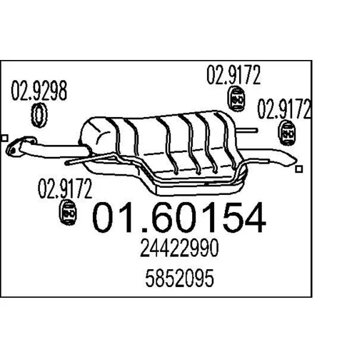 Koncový tlmič výfuku MTS 01.60154
