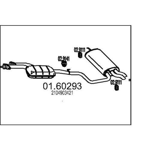 Koncový tlmič výfuku MTS 01.60293