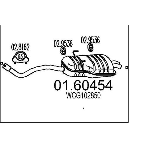 Koncový tlmič výfuku MTS 01.60454