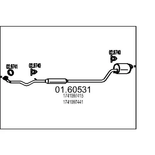 Koncový tlmič výfuku MTS 01.60531