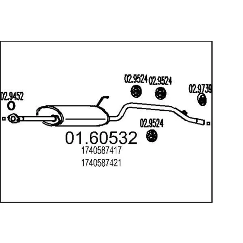 Koncový tlmič výfuku MTS 01.60532
