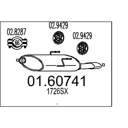 Koncový tlmič výfuku MTS 01.60741