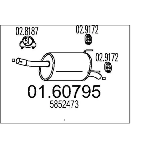 Koncový tlmič výfuku MTS 01.60795