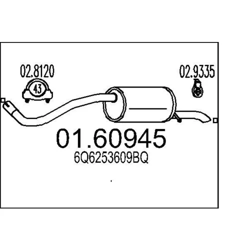 Koncový tlmič výfuku 01.60945 /MTS/