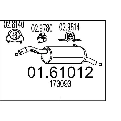 Koncový tlmič výfuku MTS 01.61012
