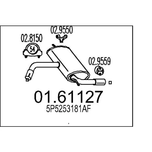 Koncový tlmič výfuku MTS 01.61127